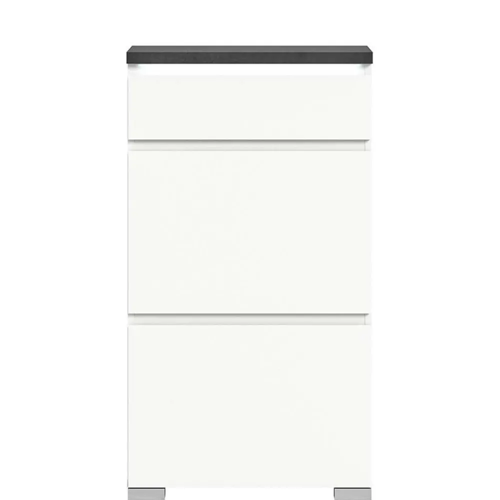 Wohnen Schuhschränke*Kommode mit Schublade und zwei Schuhklappen - Suad