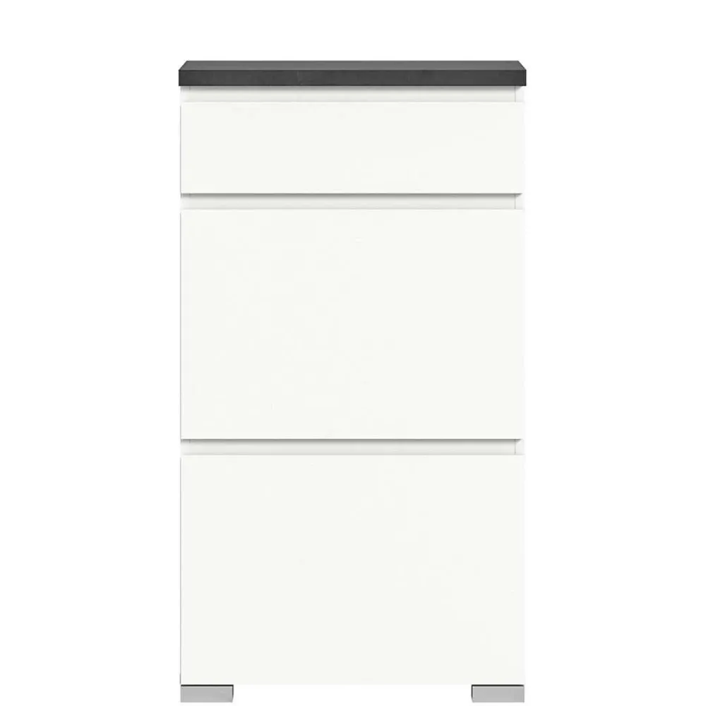 Wohnen Schuhschränke*Kommode mit Schublade und zwei Schuhklappen - Suad