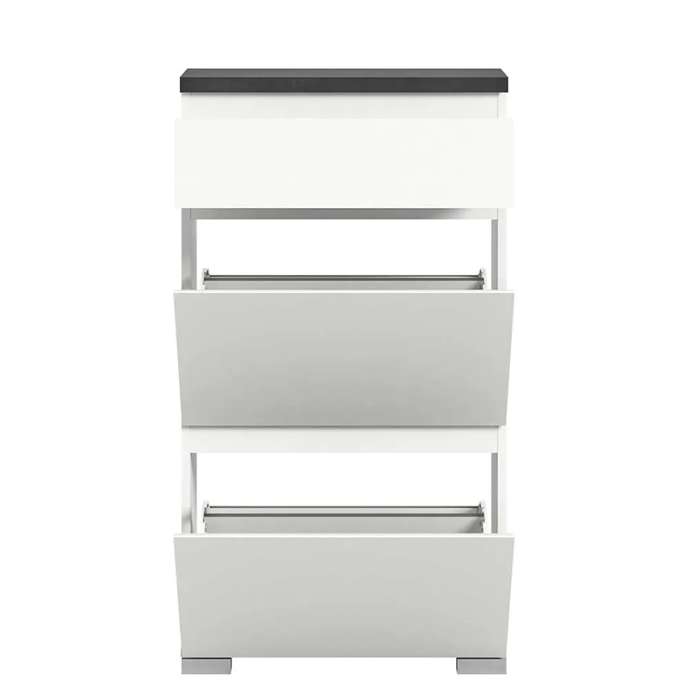 Wohnen Schuhschränke*Kommode mit Schublade und zwei Schuhklappen - Suad