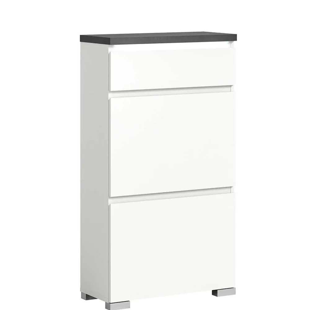 Wohnen Schuhschränke*Kommode mit Schublade und zwei Schuhklappen - Suad