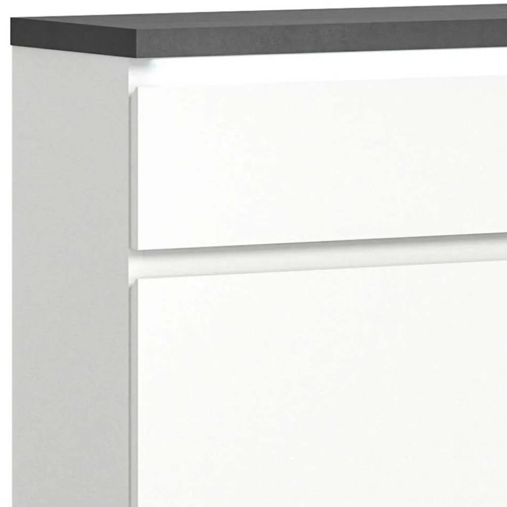 Wohnen Schuhschränke*Kommode mit Schublade und zwei Schuhklappen - Suad