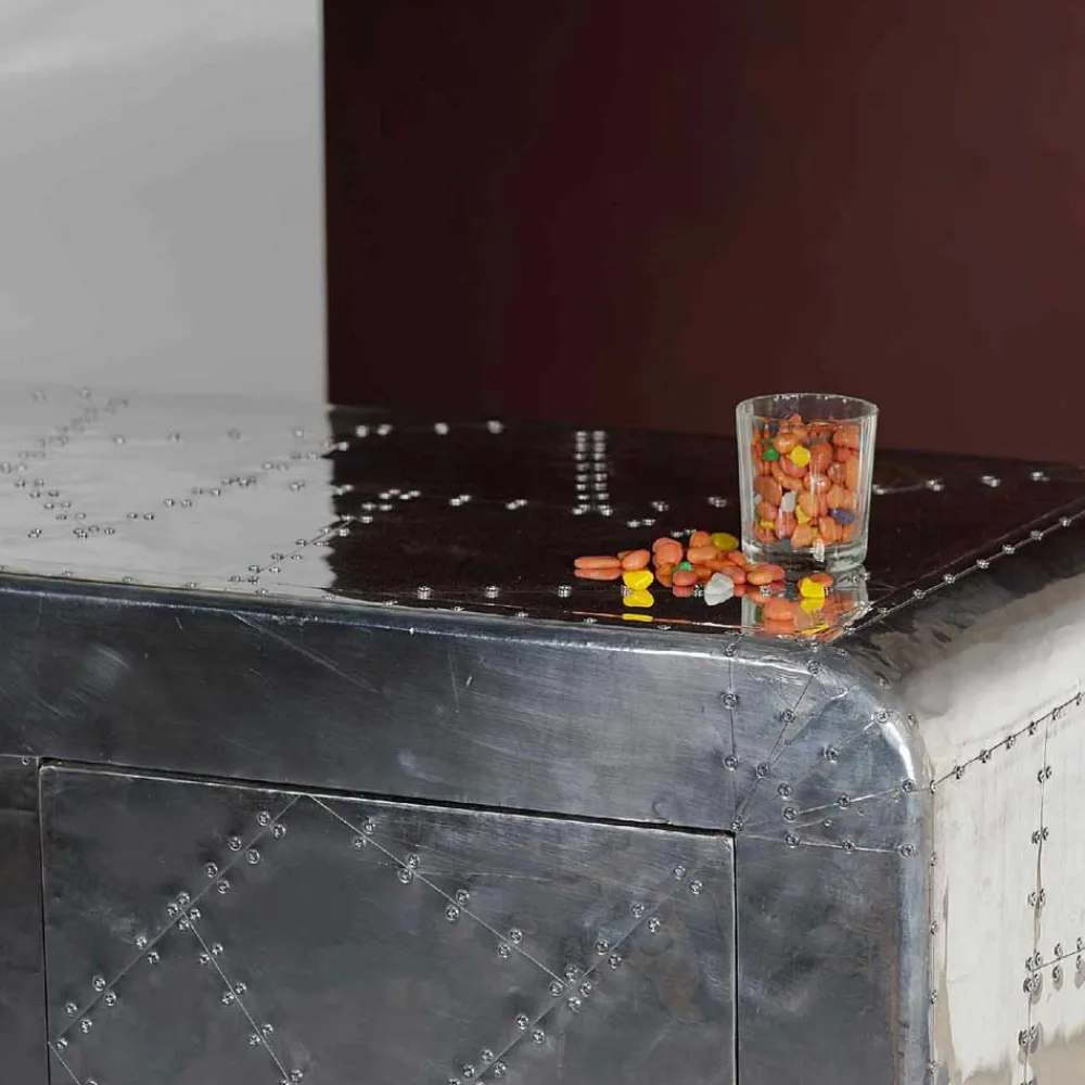 Wohnen Kommode Pilot in Alufarben