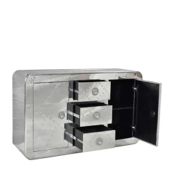 Wohnen Kommode Pilot in Alufarben