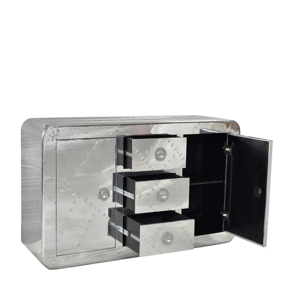 Wohnen Kommode Pilot in Alufarben