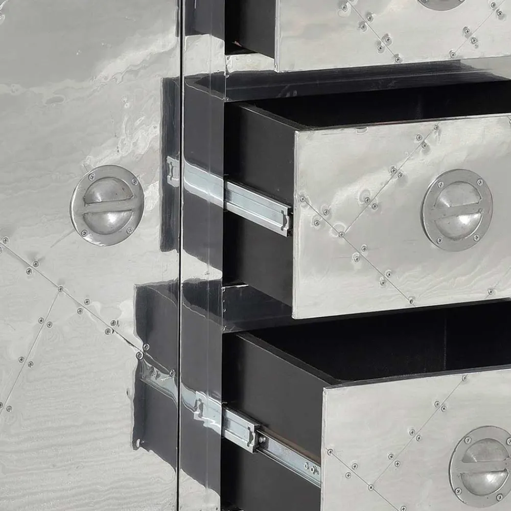 Wohnen Kommode Pilot in Alufarben