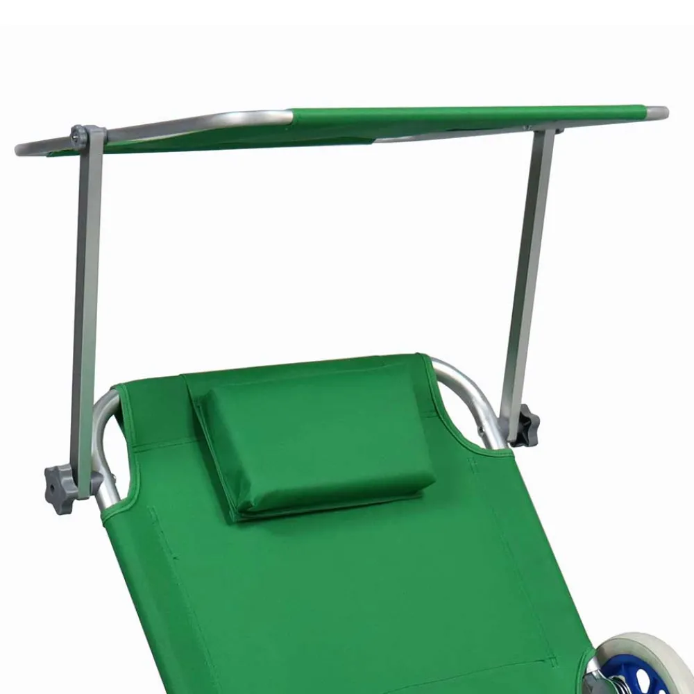 Wohnen Metall-Gartenmöbel|Balkonmöbel*Kompakte Rollliege für Garten oder Strand - Asan