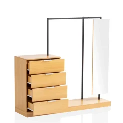 Wohnen Garderoben|Garderoben*Kompakte Standgarderobe mit Spiegel - Jannick