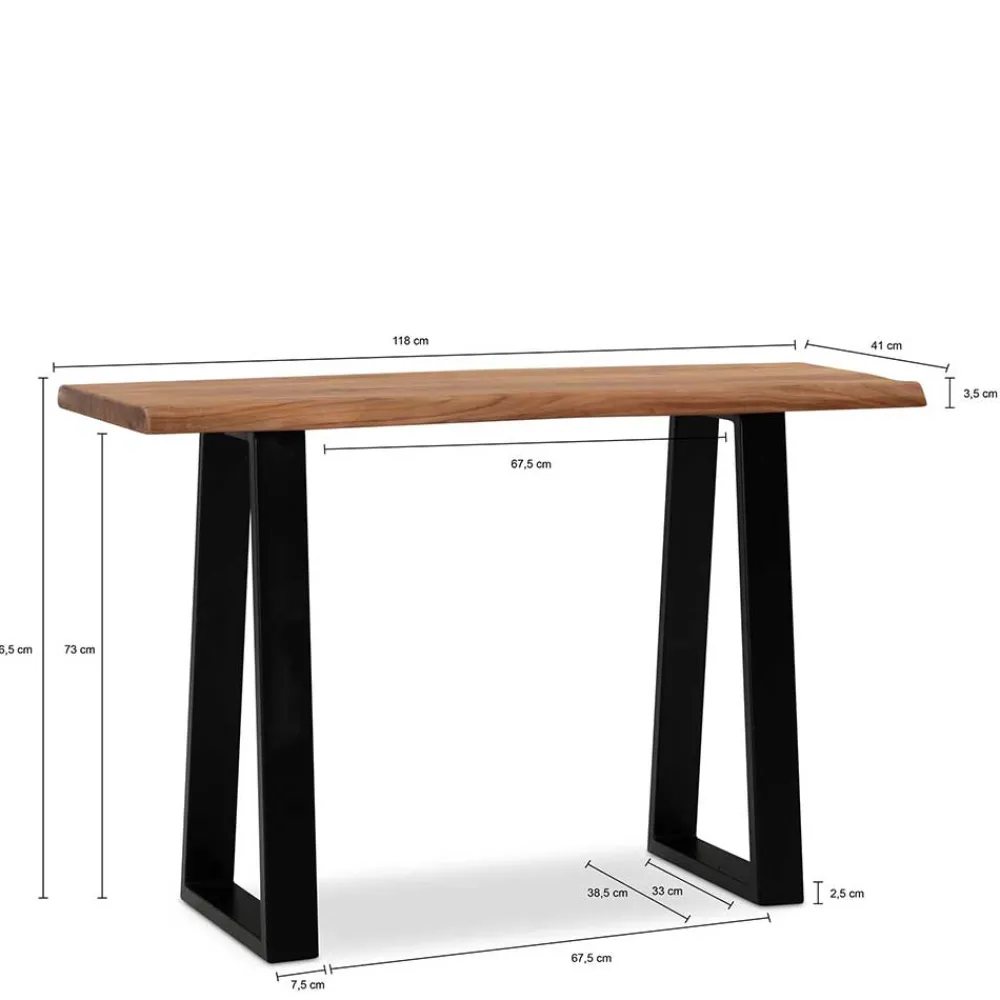 Wohnen Bürotische*Kompakter Design-Schreibtisch 118x41 cm - Invedito