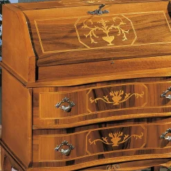 Wohnen Kompakter Schreibsekretär in Nussbaum Agosto im Barockstil