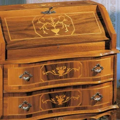 Wohnen Kompakter Schreibsekretär in Nussbaum Agosto im Barockstil