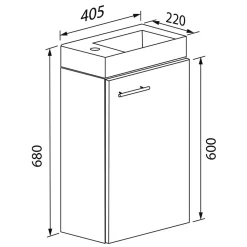 Wohnen Kompakter Waschtisch fürs Gäste WC - Violetty