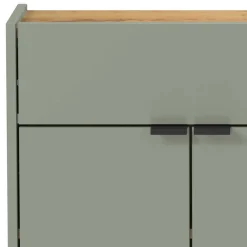 Wohnen Garderoben|Garderoben*Kompaktes Dielenmöbel Set in Graugrün - Point (dreiteilig)