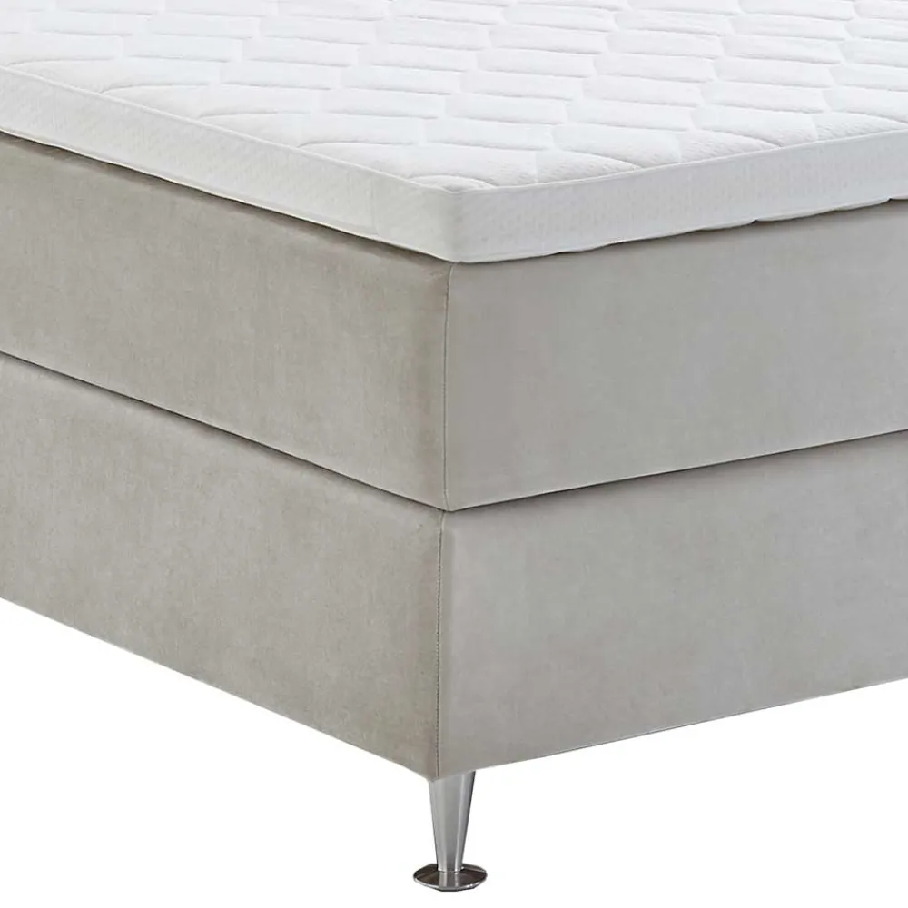 Wohnen Weiße Möbel|Betten*Komplett Boxspringbett in Creme - Skowera