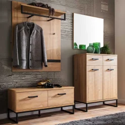 Wohnen Garderoben|Garderoben*Komplett Flureinrichtung im Loft Style - Truvisas (vierteilig)