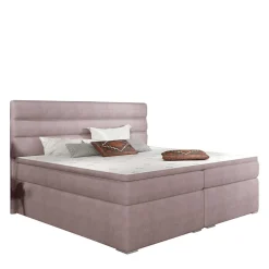 Wohnen Komplettbett in Hellrosa Stoffbezug - Felictia