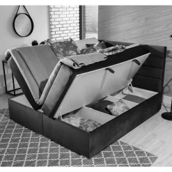 Wohnen Komplettbett in Hellrosa Stoffbezug - Felictia