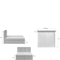 Wohnen Braune Möbel|Jugendbetten*Komplettbett in Schwarzbraun Stoffbezug - Aundre