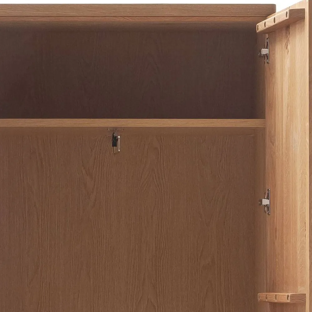 Wohnen Glasmöbel|Diele Komplett*Kompletteinrichtung Diele in Wildeiche - Manaus (fünfteilig)