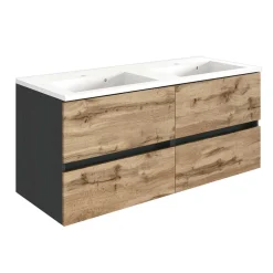 Wohnen Kompletter Waschtisch doppelt mit Schubladen - Endely