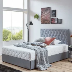 Wohnen Jugendbetten*Komplettes Polsterbett H2 mit Stauraum - Enda