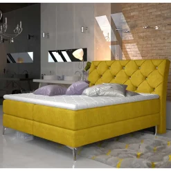 Wohnen Jugendbetten*Komplettes Polsterbett in Currygelb - Seventy