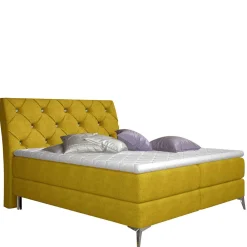 Wohnen Jugendbetten*Komplettes Polsterbett in Currygelb - Seventy