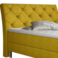 Wohnen Jugendbetten*Komplettes Polsterbett in Currygelb - Seventy