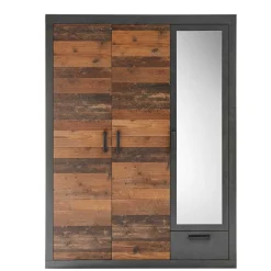 Wohnen Schlafzimmer Komplett*Komplett-Schlafzimmer Industry Stil - Timuras (vierteilig)