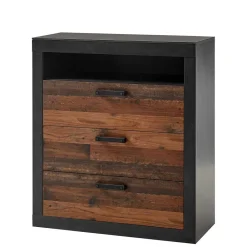 Wohnen Schlafzimmer Komplett*Komplett-Schlafzimmer Industry Stil - Timuras (vierteilig)