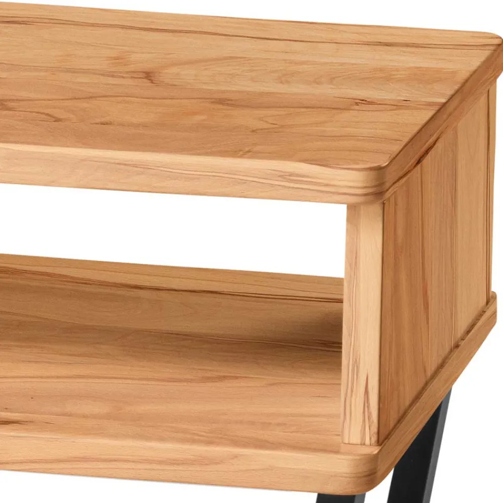 Wohnen Konsole Nachttisch mit Fach aus Wildbuche - Jandina