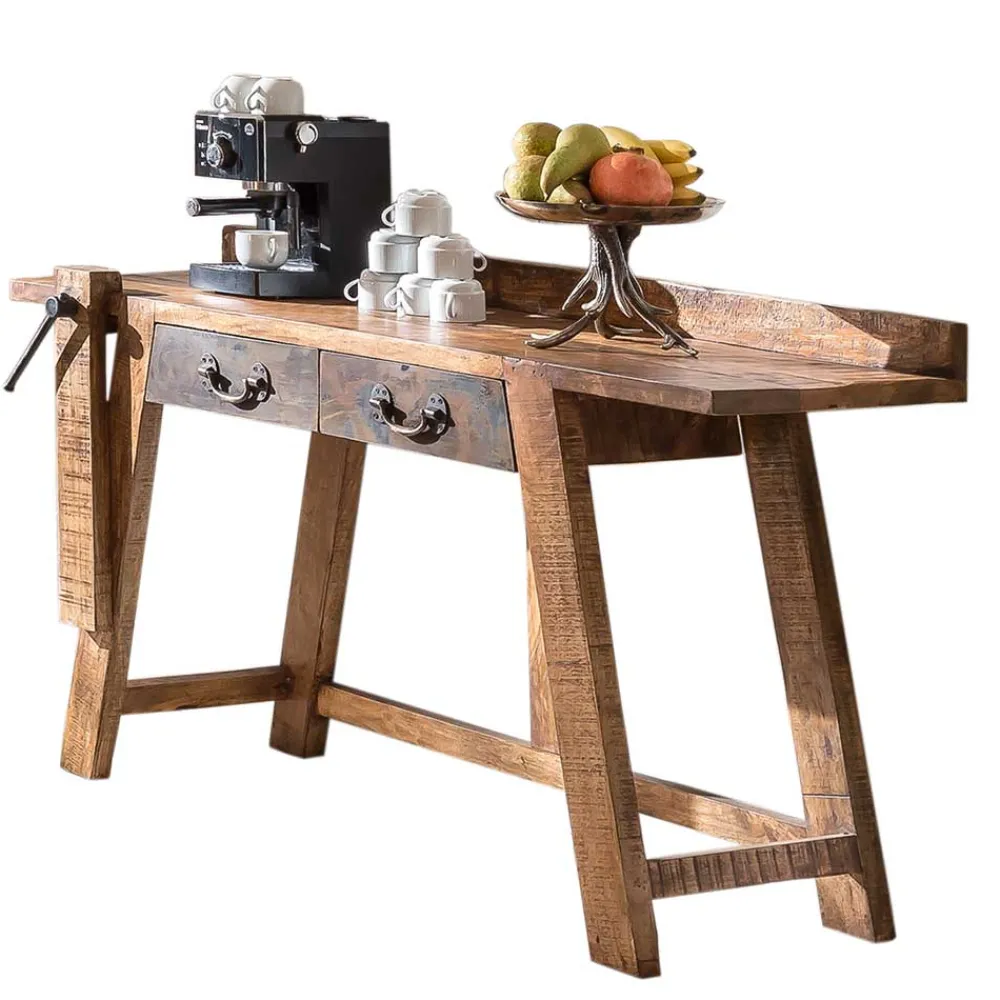 Wohnen Designermöbel*Konsolentisch aus Massivholz sandgestrahlt - Bahiro