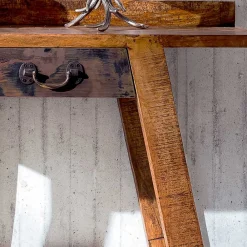 Wohnen Designermöbel*Konsolentisch aus Massivholz sandgestrahlt - Bahiro