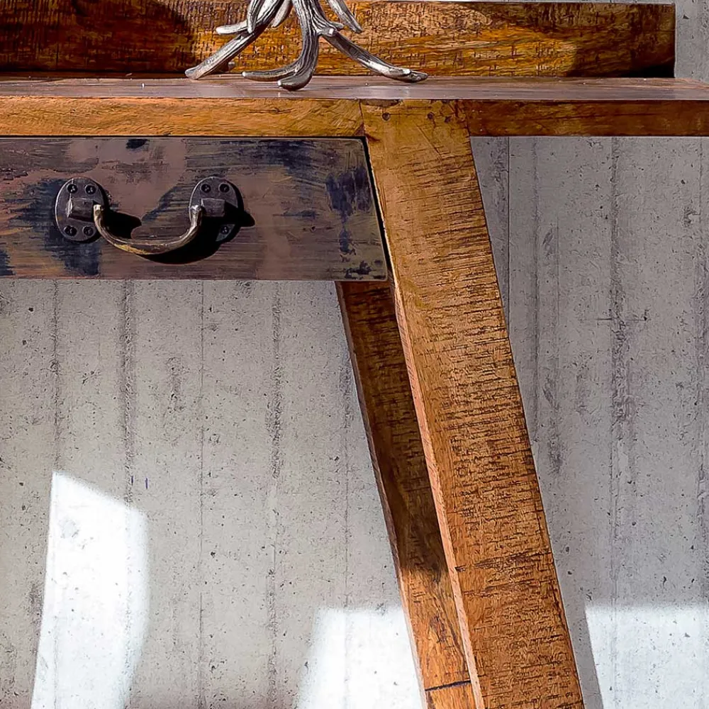 Wohnen Designermöbel*Konsolentisch aus Massivholz sandgestrahlt - Bahiro