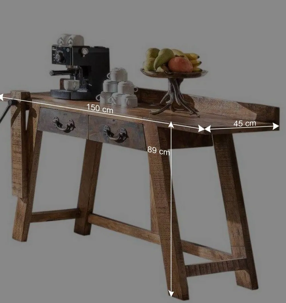 Wohnen Designermöbel*Konsolentisch aus Massivholz sandgestrahlt - Bahiro