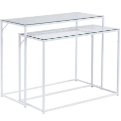 Wohnen Konsolentisch Duo in Weiß - Marian (zweiteilig)