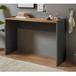 Wohnen Konsolentisch in Anthrazit und Wildeiche Dekor - Ahilav
