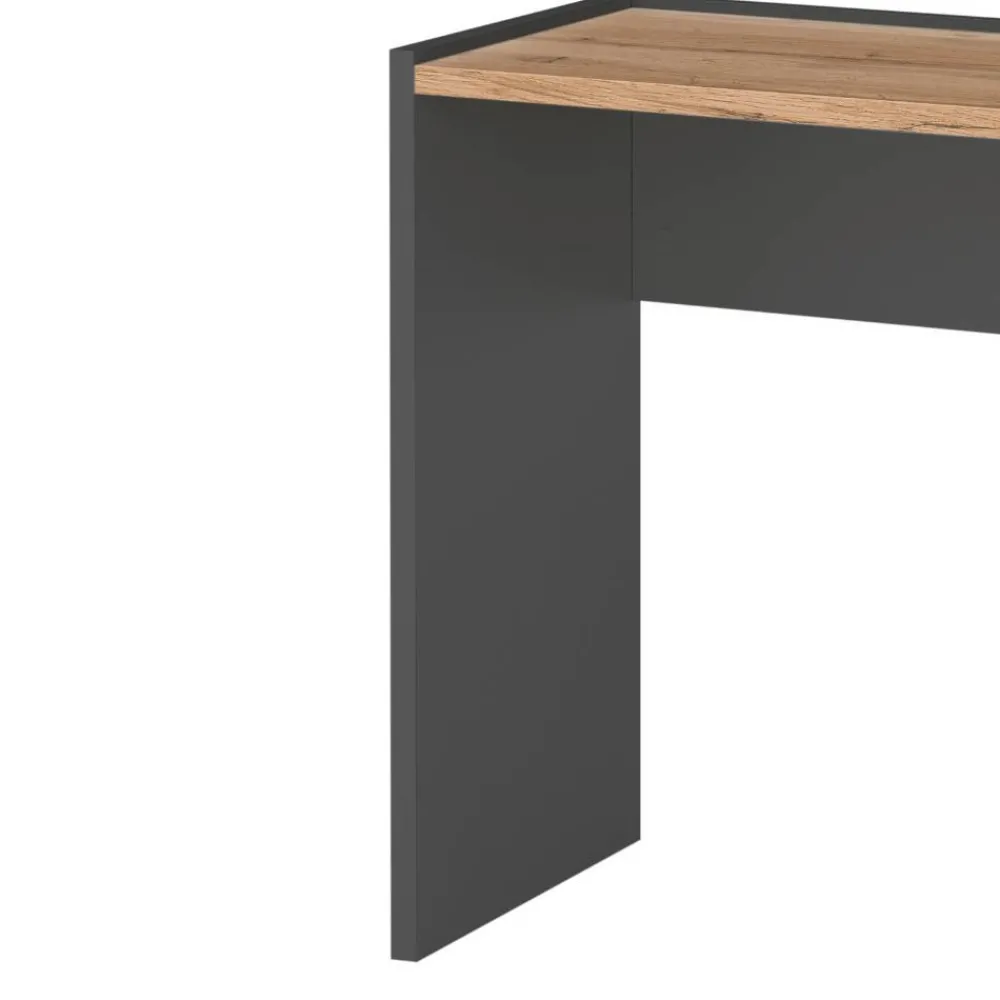 Wohnen Konsolentisch in Anthrazit und Wildeiche Dekor - Ahilav