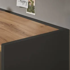 Wohnen Konsolentisch in Anthrazit und Wildeiche Dekor - Ahilav