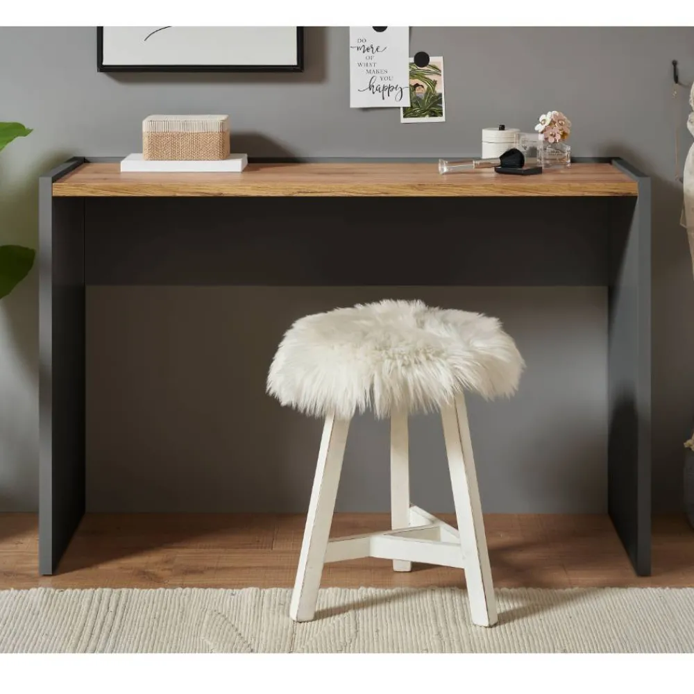 Wohnen Konsolentisch in Anthrazit und Wildeiche Dekor - Ahilav