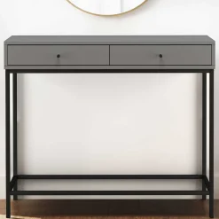 Wohnen Skandinavische Möbel|Graue Möbel*Konsolentisch in Grau mit Schwarz - Lagista