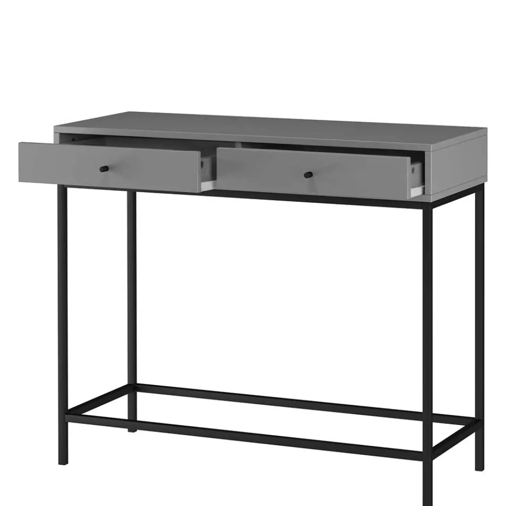 Wohnen Skandinavische Möbel|Graue Möbel*Konsolentisch in Grau mit Schwarz - Lagista