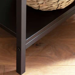 Wohnen Rattanmöbel|Telefontische*Konsolentisch in Natur und Schwarz - Around