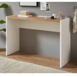Wohnen Schminktische*Konsolentisch in Weiß und Wildeiche Dekor - Nonessia