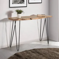 Wohnen Konsolentisch mit Baumkante Holzplatte Akazie - Cornelys