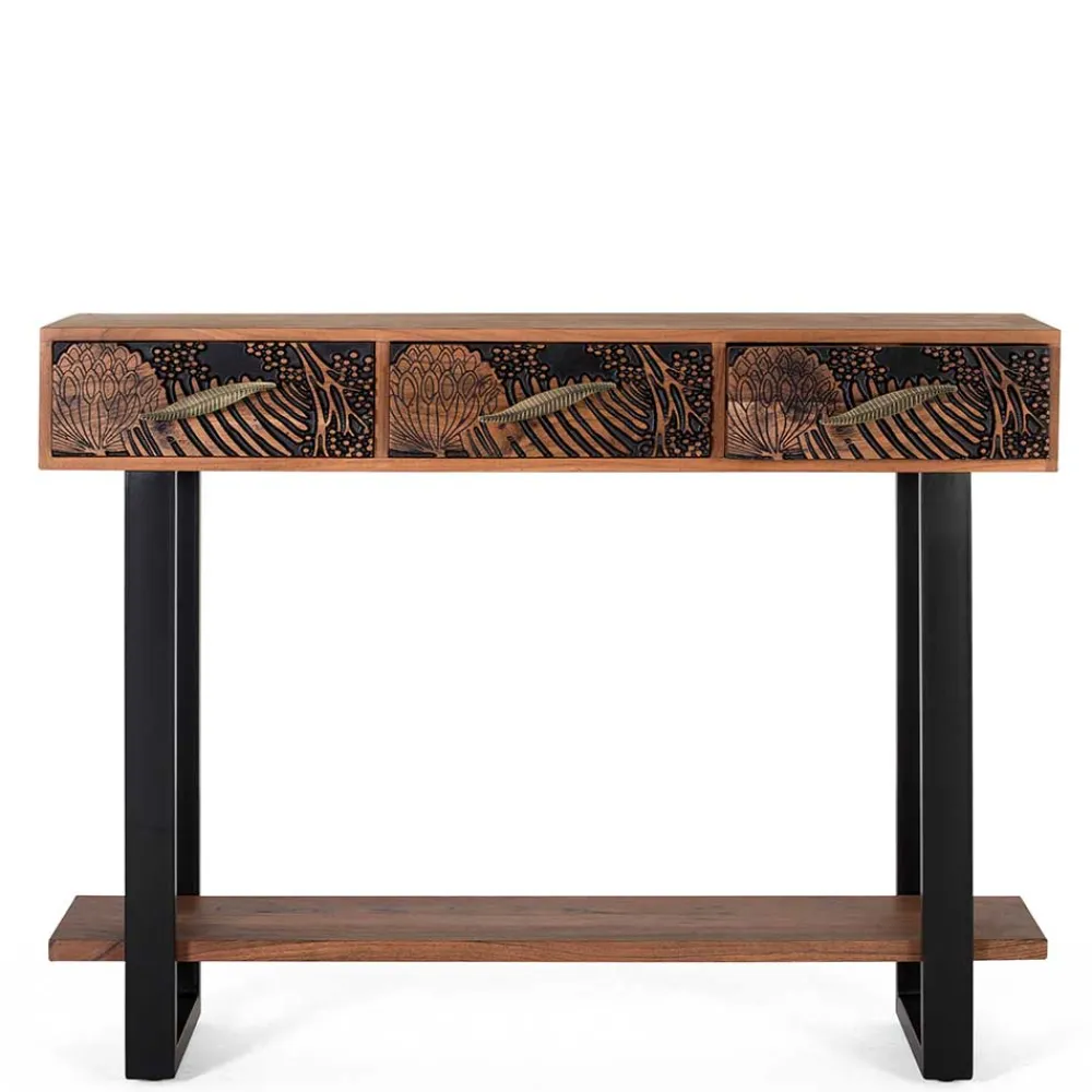 Wohnen Designermöbel*Konsolentisch mit Schnitzerei und Lack - Marcel