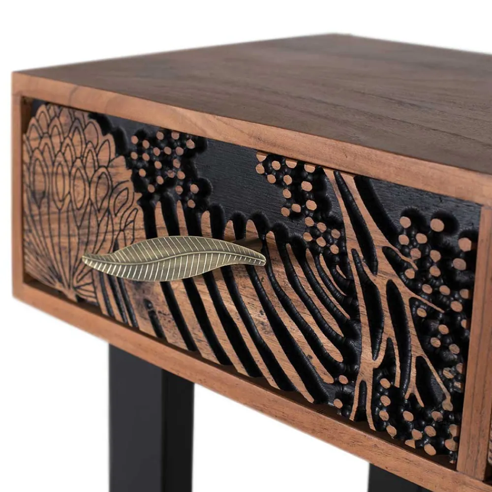 Wohnen Designermöbel*Konsolentisch mit Schnitzerei und Lack - Marcel