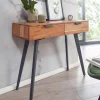 Wohnen Konsolentisch Schreibtisch aus Akazie & Metall - Ishi