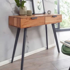 Wohnen Konsolentisch Schreibtisch aus Akazie & Metall - Ishi