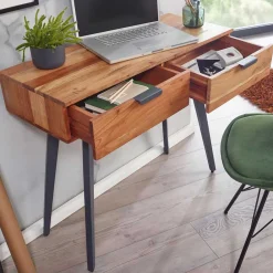 Wohnen Konsolentisch Schreibtisch aus Akazie & Metall - Ishi