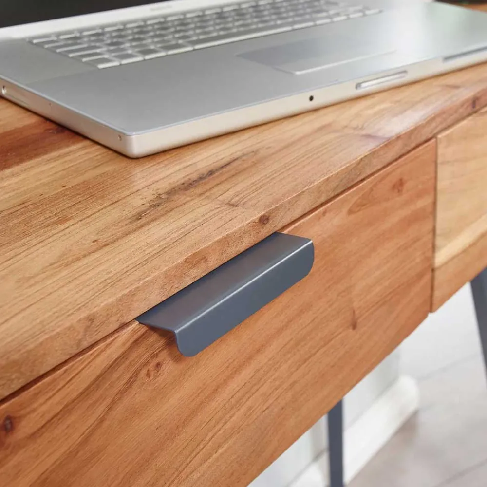 Wohnen Konsolentisch Schreibtisch aus Akazie & Metall - Ishi